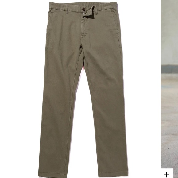 Outerknown S.E.A. Legs Slim Chino 34 x 32 Olive Green - Picture 1 of 7